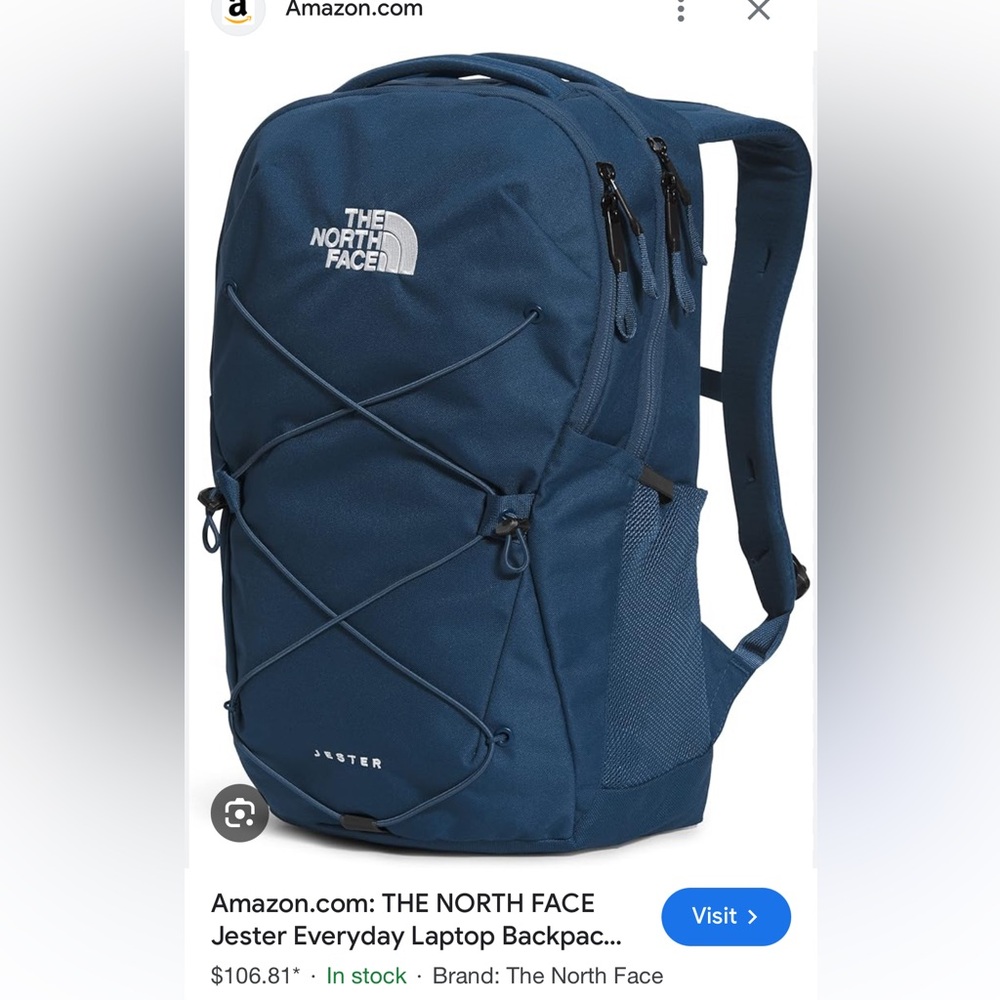 The North Face Jester Navy Blue backpack